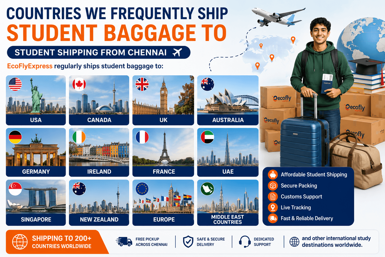 Student Shipping from Chennai